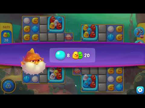 Fishdom 5823 Super Hard Level - 15 moves - NO BooSTERS