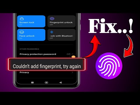 Fix Couldn't Add Fingerprint Try Again Error On Xiaomi Redmi Phone Problem Solve | Quick and Easy