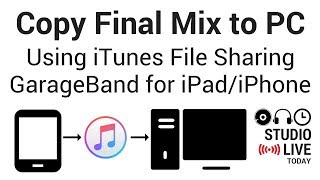 Copy from PC from GarageBand iOS using iTunes File Sharing