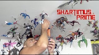 Marvel Legends and Marvel Select Action Figure Collection Displaying Cleaning