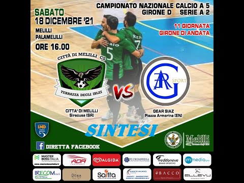 Città di Melilli-Gear Siaz P.Armerina 5-2 Sintesi Futsal Serie A2 Girone D Giornata 11