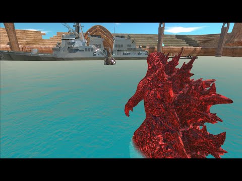 GODZILLA RED VS GODZILLA 2021 WHO WILL WIN WATER UP - Animal Revolt Battle Simulator