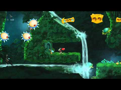 Rayman Legends Playthrough Part 75 - [Back To Origins] Jibberish Jungle - Still Flowing
