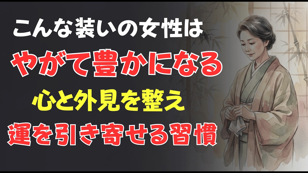 こんな装いの女性は やがて豊かになる｜心と外見を整え運を引き寄せる習慣[人間関係の法則] [偉人の言葉] [朗読]