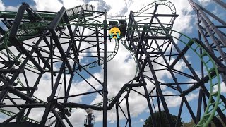 green lantern roller coaster ride , goldcoast Australia warner bro's  movie world