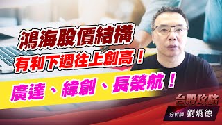 鴻海股價結構有利下週往上創高！廣達、緯創、長榮航！｜台股攻略｜劉烱德 (圖)