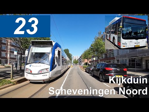 HTM lijn 23: Den Haag Kijkduin - Scheveningen Noord | HTM 1067 | 2024