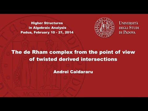 Andrei Caldararu - The de Rham complex from the point of view of twisted derived intersections