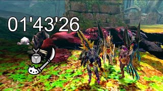【MH4G】Lv140　テオテスカトル　4操虫棍　01'43'26　生産　ごり押し脳筋