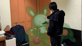 ランクルスを撫でる