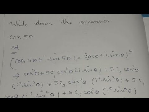 write down the expansion of cos 5 theta , try hard , easy solving method , trigonometry