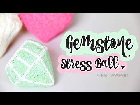 DIY Gemstone Stress Ball | SoCraftastic