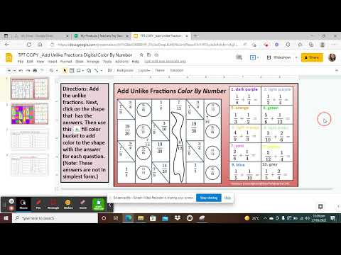 Add Unlike Fractions Digital Color By Number Limited Freebie Resource