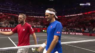 Résumé : Roger Federer fait ses adieux au bout du suspense, avec Nadal à ses côtés