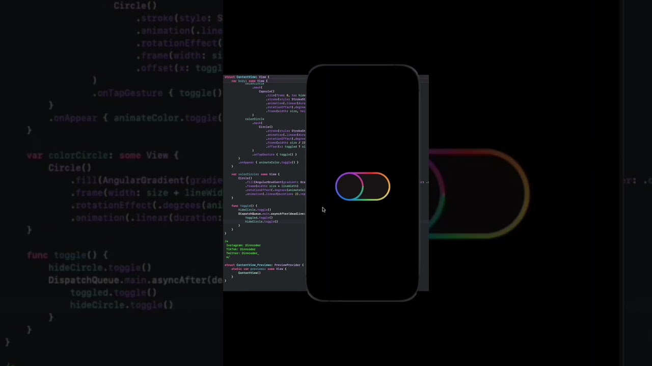 Loading toggle button made with #swiftui