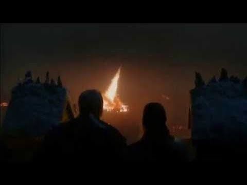 Game Of Thrones  Melisandre Ignites Flames 'Battle Of Winterfell' Season 8 Episode 3 HBO