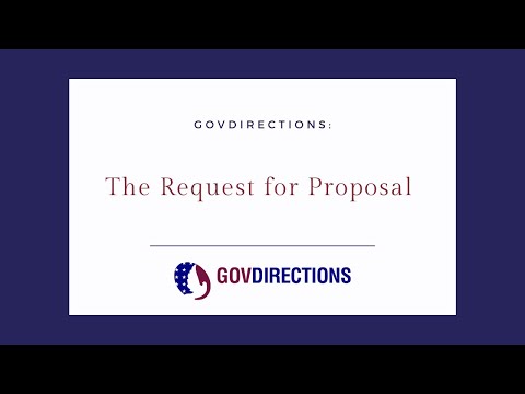 The Request for Proposal GovDirections