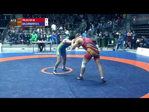 1/8 FS - 86 kg: M. PALAGHIA (ROU) v. A. BALDANBAYEV (KAZ)