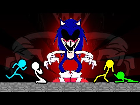 Stickman VS Minecraft: Sonic.EXE Monster - AVM Shorts Animation