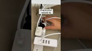 Bedside table cable hack 🔌🛏💓