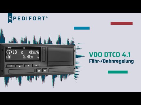 Intelligent tachograph VDO DTCO 4.1 - ferry/railway control