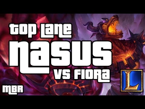 Infernal Nasus Vs Fiora Top Lane - Season 4 League of Legends Gameplay - HD