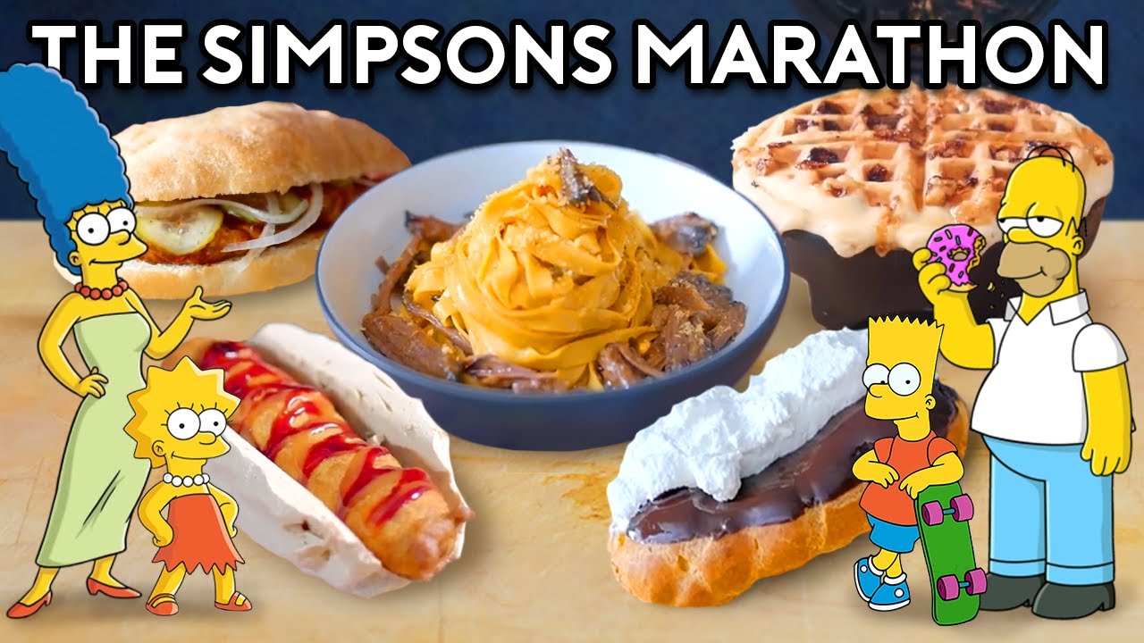 The Simpsons Food Marathon | Binging with Babish