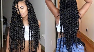 Senegalese | Havana | Jumbo Twists Natural Hair tutorial (Miami Slay)