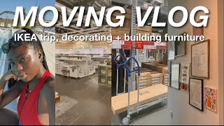 MOVING VLOG #6 | Ikea trip, decorating + assembling furniture