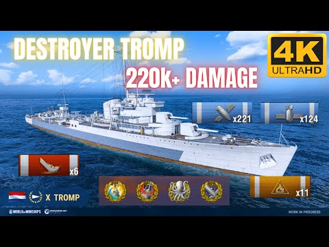 Destroyer Tromp: BEING A MENACE TO SOCEITY w/ 6 Kills & 220K+ Damage | World of Warships