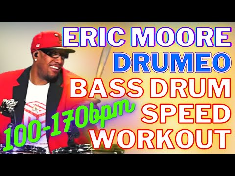 1 ERIC MOORE BASS DRUM SPEED EXERCISE How To Get A Faster Single Pedal Foot Speed Kick Drum Exercise