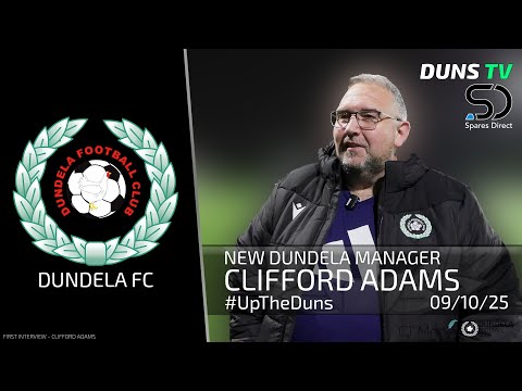 New Dundela FC Manager - Clifford Adams first Interview - 9th October 2025