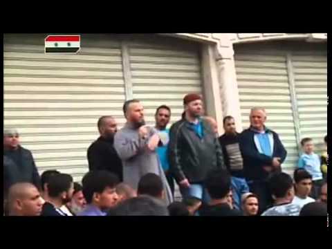 كلمة الشيخ أنس عيروط أمام المتظاهرين في مدينة  بانياس بمحافظة  طرطوس