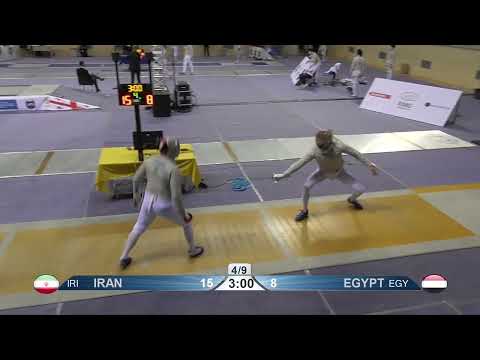 Tbilisi 2022 Sabre Team Men Piste Yellow P5 IRI vs EGY