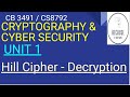 1.7.9 Hill Cipher Decryption in Tamil