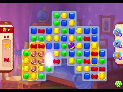 HomeScapes Level 1267 no boosters (15 moves)