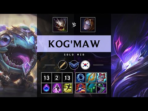 Kog'Maw Mid vs Orianna - KR Diamond Patch 25.20