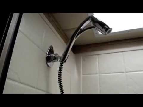 Installing an Oxygenics BodySpa RV shower head in a RV.