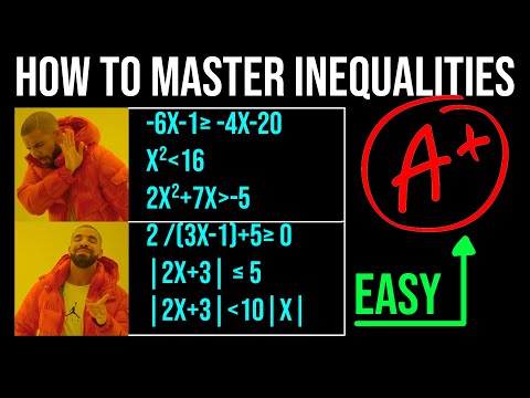 Solving inequalities (number line, interval notation, linear, quadratic, absolute value, fractions)