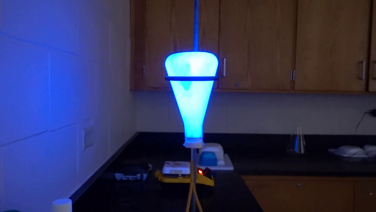 Glowing Fountain with Luminol