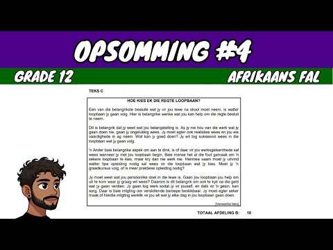 Zusammenfassung #4 | Klasse 12 Afrikaans FAL
