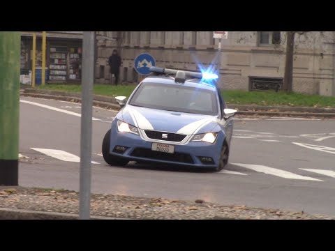 INCIDENTE IN DIRETTA+SGOMMATA POLIZIA DI STATO IN SIRENA (Milano)