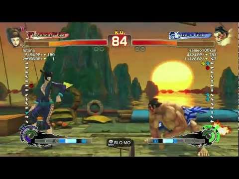 lutuna (juri) vs Hameo 100kan (honda) - SUPER STREET FIGHTER 4 AE Ver.2012 [720P]