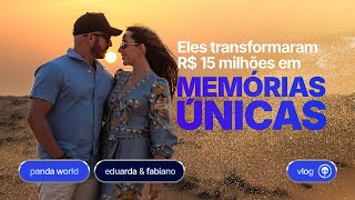 Essa experiência virou memória pra vida toda. Panda World Eduarda e Fabiano