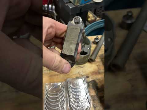 Resized some Pontiac rods, took measurements to grind the crank to fit… no need to swap shells 😉