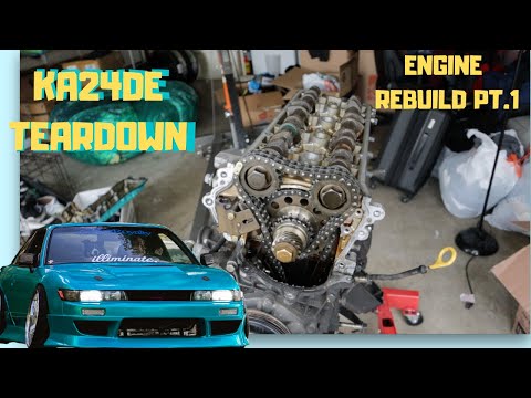 KA24DE Engine rebuild pt1 \"The Disassemble\"