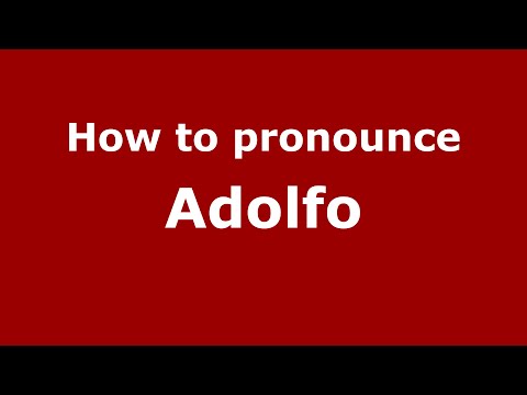 How to pronounce Adolfo (Brazilian Portuguese/São Paulo, Brazil) - PronounceNames.com