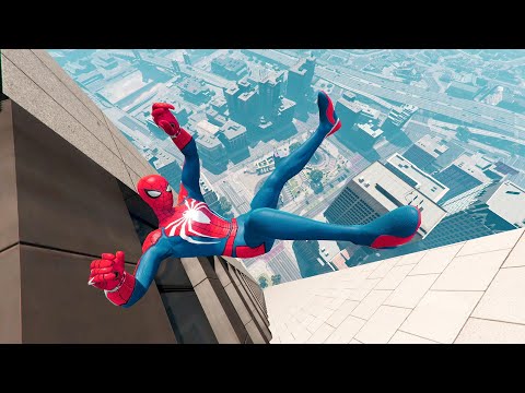 GTA 5 Spiderman Jumping off Highest Buildings ep.1 (Euphoria Physics/Ragdolls)