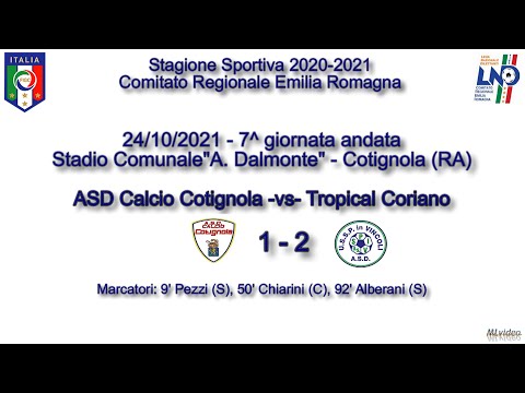 24/10/21 – Eccell. E.R. "C" – 7^ and. – Cotignola-SPIV 1-2 SINTESI