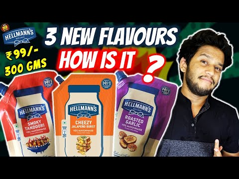 We Tried NEW Hellmann’s Mayonnaise Flavours! 🤯 Tandoori, Jalapeno, Garlic Mayonnaise | Best Mayo?
